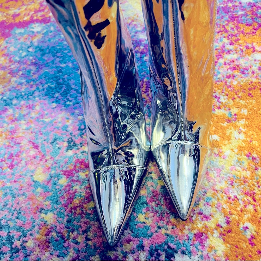 New Arqa Metallic High Boots Stiletto - Picture 14 of 17